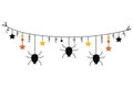 halloween garland spiders