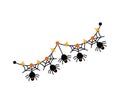 halloween garland spiders