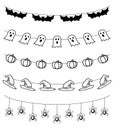 Halloween garland, vector set.