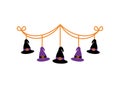 halloween garland witch hat