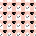 Halloween Ghost Black Cat Star Seamless Pattern