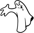 Halloween Ghost Cartoon Design Vector Clipart