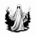 Halloween Ghost Drawing Digital