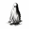Halloween Ghost Drawing for Marketing