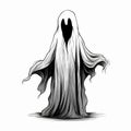 Halloween Ghost Drawing for Teachers Royalty Free Stock Photo