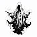 Halloween Ghost Drawing for Teachers Royalty Free Stock Photo