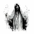 Halloween Ghost Drawing for Teachers Royalty Free Stock Photo