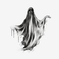 Halloween Ghost Drawing for Teachers Royalty Free Stock Photo