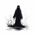 Halloween Ghost Drawing for Teachers Royalty Free Stock Photo