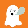 Halloween ghost flat icon