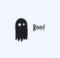 Halloween ghost flat illustration vector