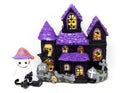 Halloween Ghost house isolated on white Royalty Free Stock Photo