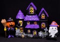 Halloween Ghost house toy with black Royalty Free Stock Photo