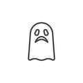 Halloween ghost line icon