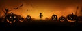 horror night black ghost october orange pumpkin holiday halloween dark. Generative AI. Royalty Free Stock Photo