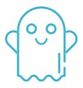 halloween ghost neon light Royalty Free Stock Photo