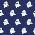 Halloween Ghost seamless pattern