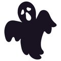 Halloween ghost silhouette icon, spooky sign