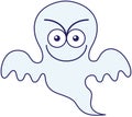 Halloween ghost smiling mischievously