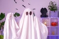 The Halloween Ghost uses a mobile phone for calls, congratulations, intimidation. The ghost makes an order from
