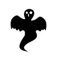 Halloween ghosts. Ghostly monster with Boo scary face shape. Spooky ghost white fly fun cute evil horror silhouette for scary octo Royalty Free Stock Photo