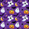 Halloween Ghosts & Pumpkins Seamless