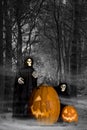 Halloween Ghouls in Forest Royalty Free Stock Photo