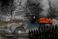 Halloween Ghouls in old Chevy Truck Royalty Free Stock Photo