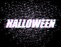 Halloween glitch effect. TV interference. Distorted style font Royalty Free Stock Photo