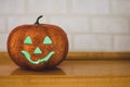 Halloween glitter pumpkin home decor corner design