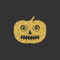 Halloween. Golden symbol. Glitter logo. A brilliant logo.