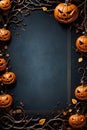 Halloween graphic resources Pumpkin and bat photo edges Spooktacular image overlays