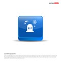 Halloween Grave icon - 3d Blue Button Royalty Free Stock Photo