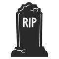 Halloween Grave Stone Silhouette Royalty Free Stock Photo