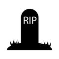Halloween Grave Stone Silhouette Royalty Free Stock Photo