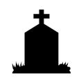 Halloween Grave Stone Silhouette Royalty Free Stock Photo