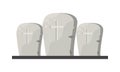 Halloween graveyards tombs cemetery icons Royalty Free Stock Photo