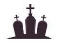 Halloween graveyards tombs cemetery icons