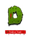 Halloween green color comic horror zombie font