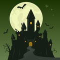 Halloween Green Night Scary Ghost Castle