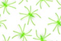 Halloween - Green Spiders - Seamless Background Pattern Royalty Free Stock Photo