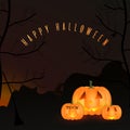 Halloween greeting card illustration Royalty Free Stock Photo