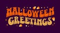 Halloween greetings - bright modern typography qoute design for October festive events purposes