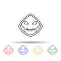 halloween grim reaper multi color style icon. simple thin line, outline  of halloween icons for ui and ux, website or mobile Royalty Free Stock Photo
