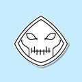 Halloween grim reaper sticker icon. Simple thin line, outline vector of halloween icons for ui and ux, website or mobile Royalty Free Stock Photo