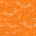 Halloween grunge seamless pattern with flying bats Royalty Free Stock Photo