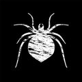 Halloween. Grunge style spider silhouette. Royalty Free Stock Photo