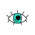 Halloween hand drawn all seeing eye vector illustration Royalty Free Stock Photo