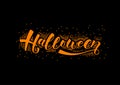 Halloween-hand drawn lettering. Holliday calligraphy