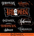 HALLOWEEN hand lettering set (vector)